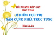 2 điểm cực trị nằm cùng phía trục tung? Toán lớp 12 - Hỏi nhanh đáp gọn